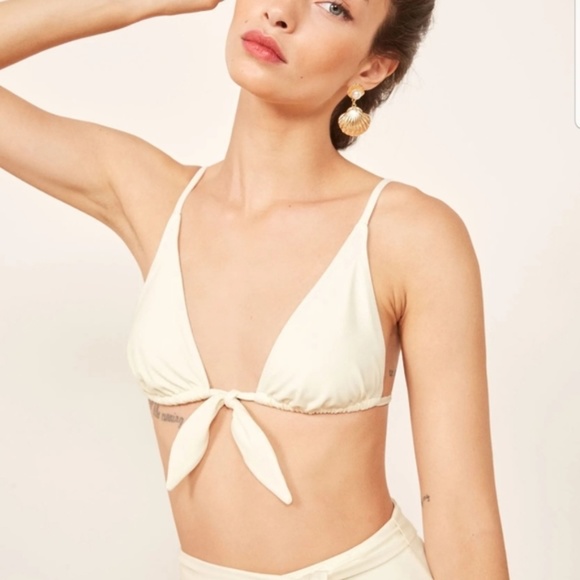Reformation Other - Reformation White Guava Bikini Top Size S